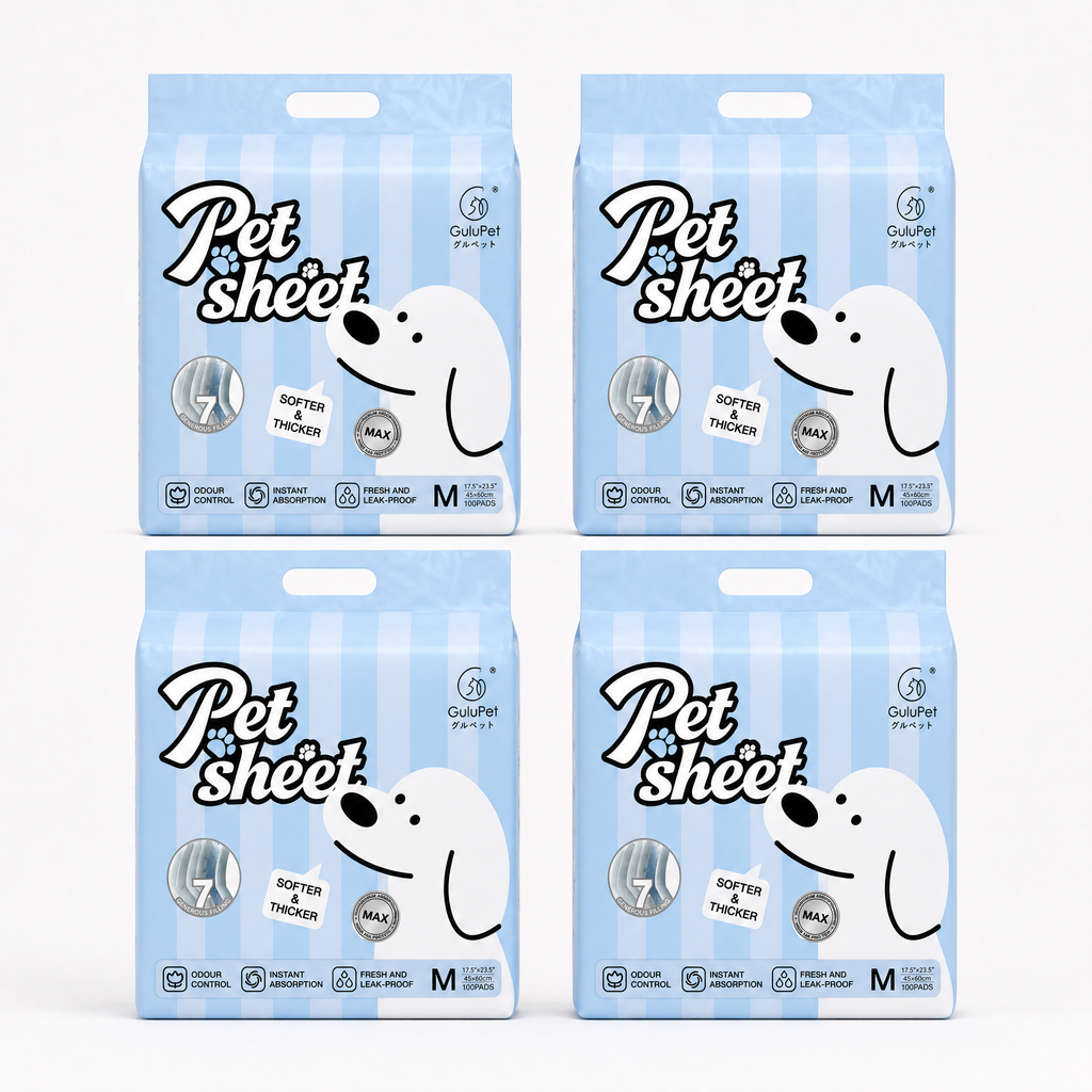 GuluPet - Premium Thickened Pet Training Pads 7 Layers | Medium 17.5x 23.5 in
