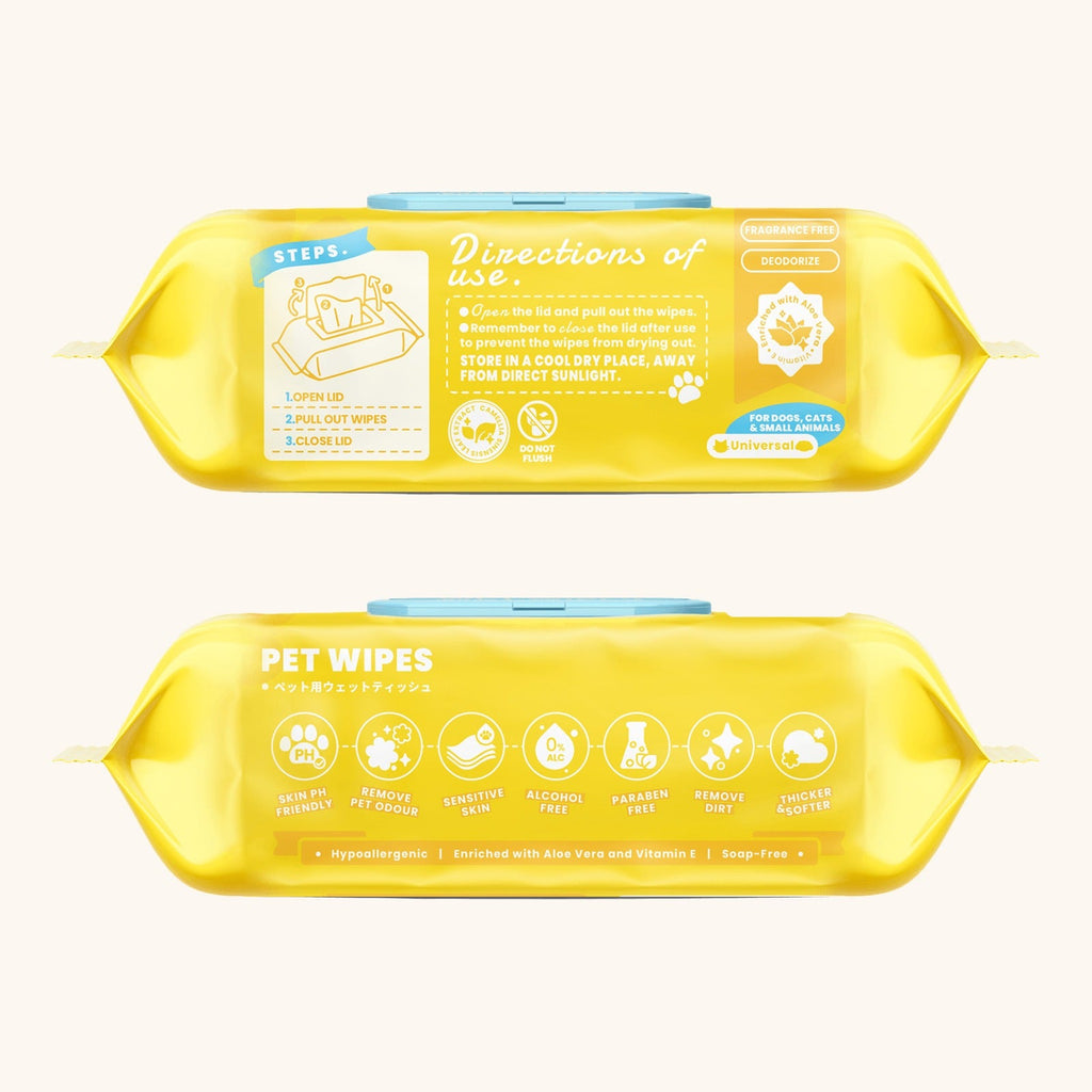 Gulupet Antibacterial Unscented Pet Wipes 100 sheets per pack