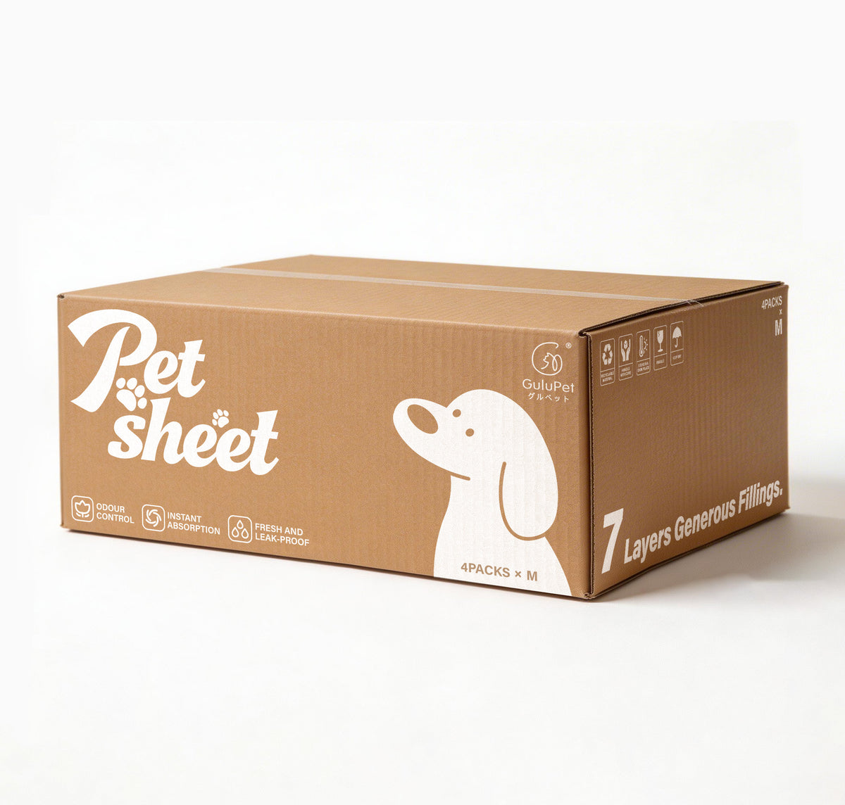 GuluPet - Premium Thickened Pet Training Pads 7 Layers | Medium 17.5x 23.5 in