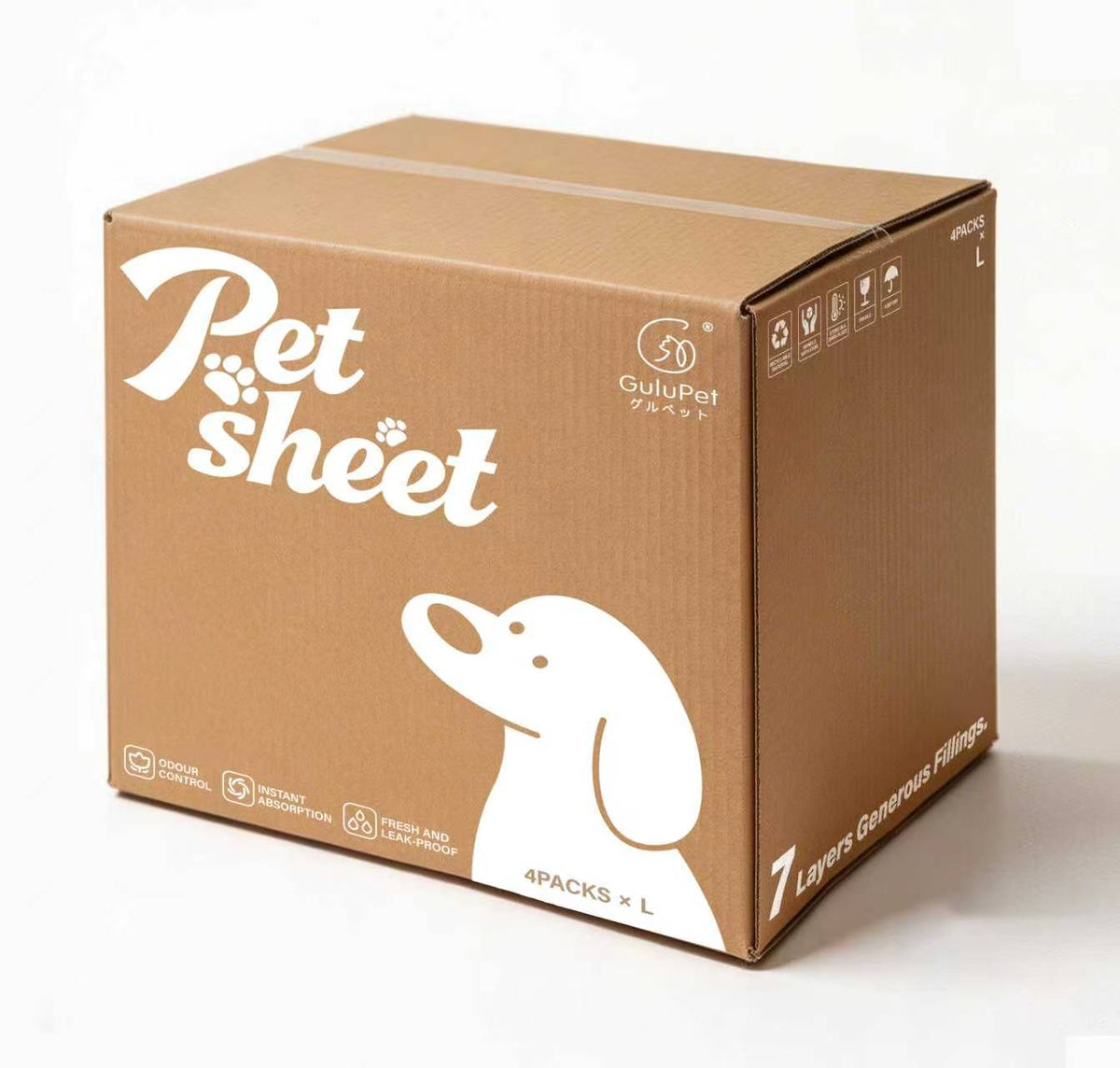 GuluPet - Premium Thickened Pet Training Pads 7 Layers | Large 28×34 in